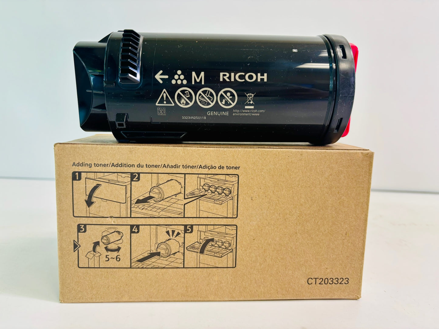 3 Open Genuine Ricoh IM C530FB Cyan, Magenta & Black Toner 418236,418237,418238