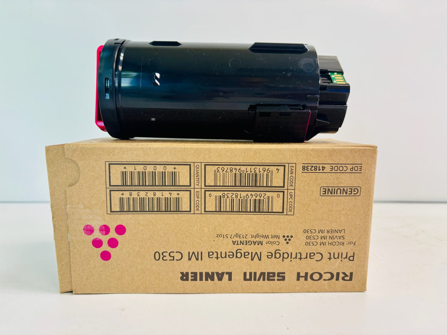 3 Open Genuine Ricoh IM C530FB Cyan, Magenta & Black Toner 418236,418237,418238