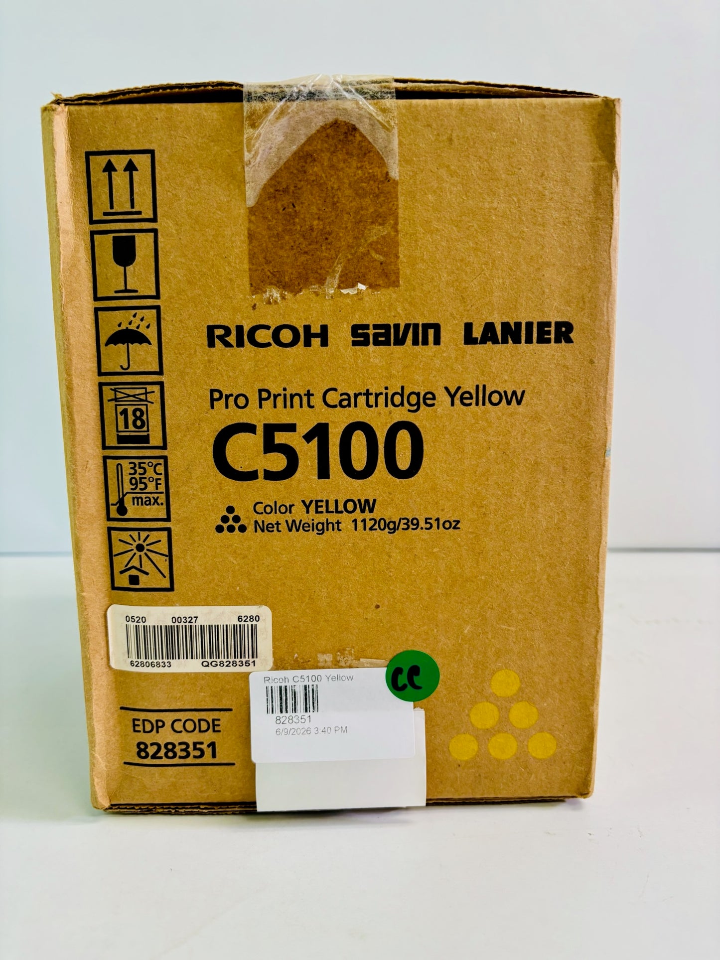 Genuine Ricoh Pro C5100s, C5110s Yellow Toner Cartridge 828351