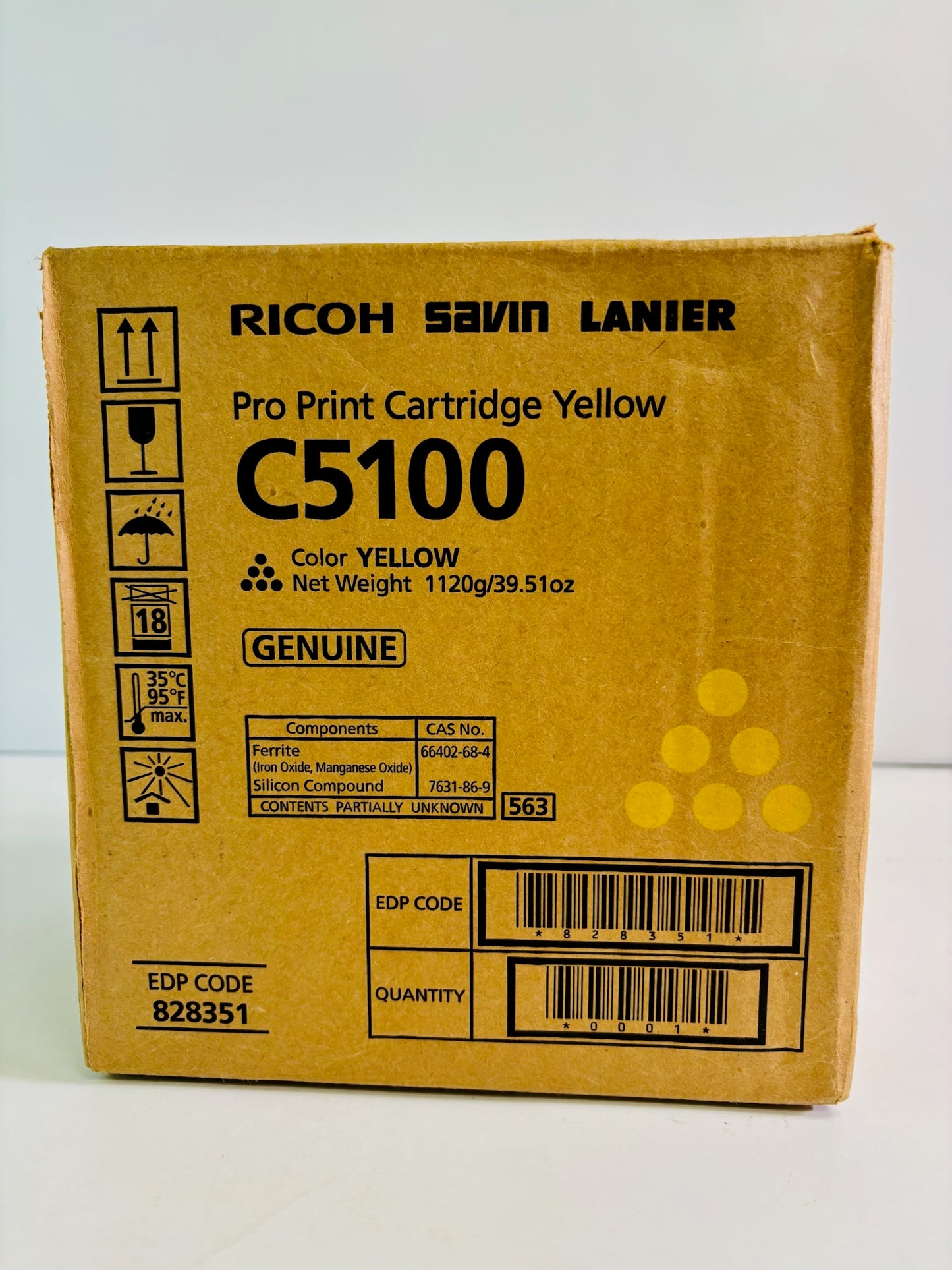 Genuine Ricoh Pro C5100s, C5110s Yellow Toner Cartridge 828351