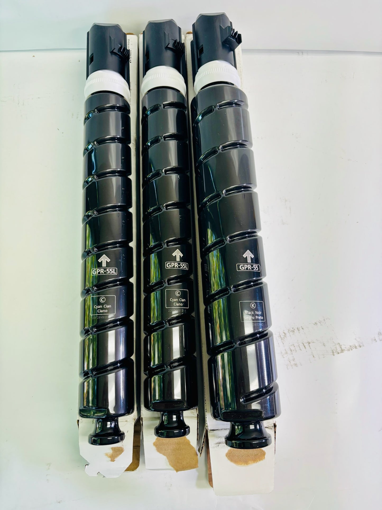2 Open Genuine Canon iR Advance C5540i II Cyan & Black Toner GPR-55LC, GPR55K