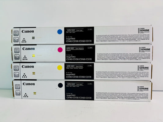 4 Genuine Canon ImageFORCE C5140 Cyan, Magenta, Yellow & Black Toner GPR-1001
