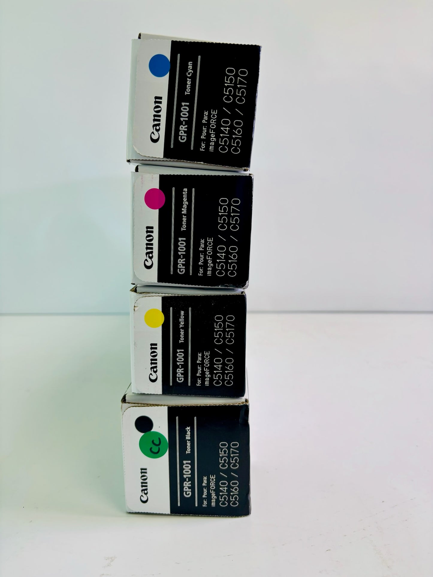 4 Genuine Canon ImageFORCE C5140 Cyan, Magenta, Yellow & Black Toner GPR-1001