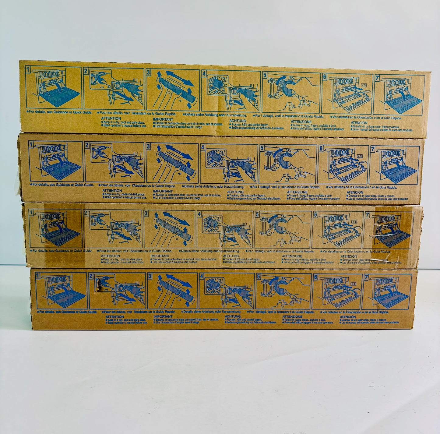 4 Genuine Cosmetic Konica Minolta bizhub C224, C224e CMYK Toner TN321