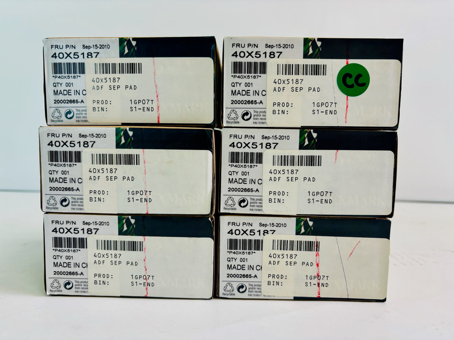 6 Genuine Lexmark X746de, X734de ADF Separator Pad 40X5187