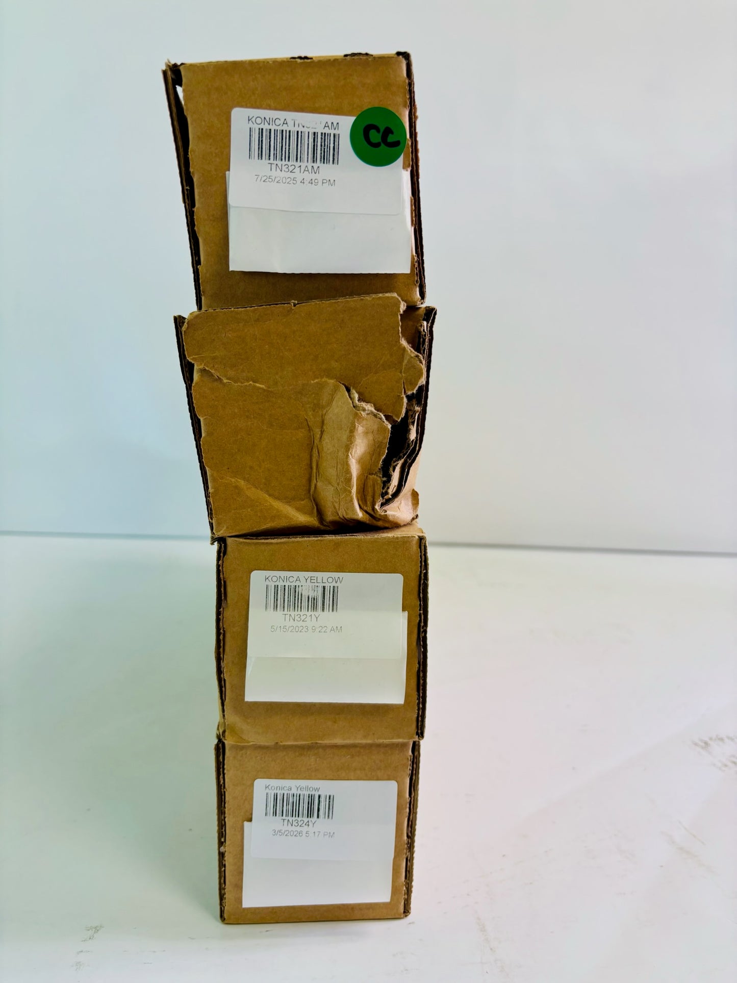 4 Genuine Konica Minolta Bizhub C224, C224E Magenta & Yellow Toner TN321 (Plain)