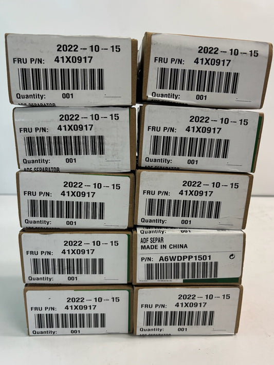 10 Genuine Lexmark CX410de Doc Feeder (ADF) Separator Roller 41X0917(40X9108)
