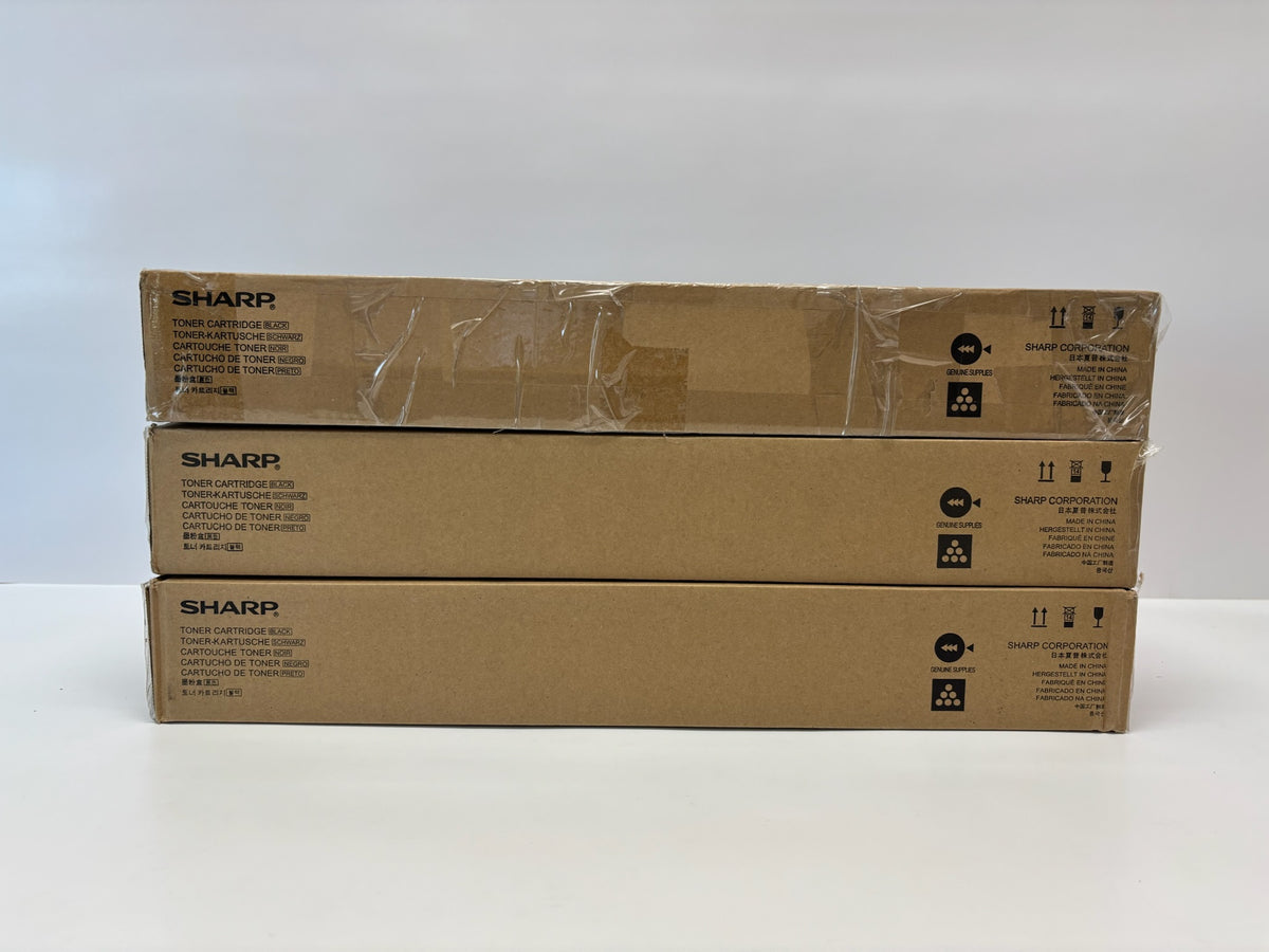 3 Genuine Sharp MX-M2630,M2651,M3050,M3051 Black Toners MX560NT, MX-560NT