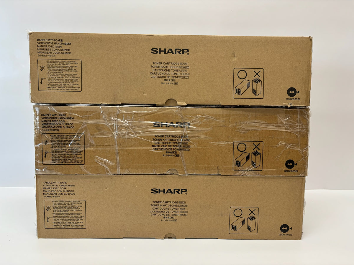 3 Genuine Sharp MX-M2630,M2651,M3050,M3051 Black Toners MX560NT, MX-560NT