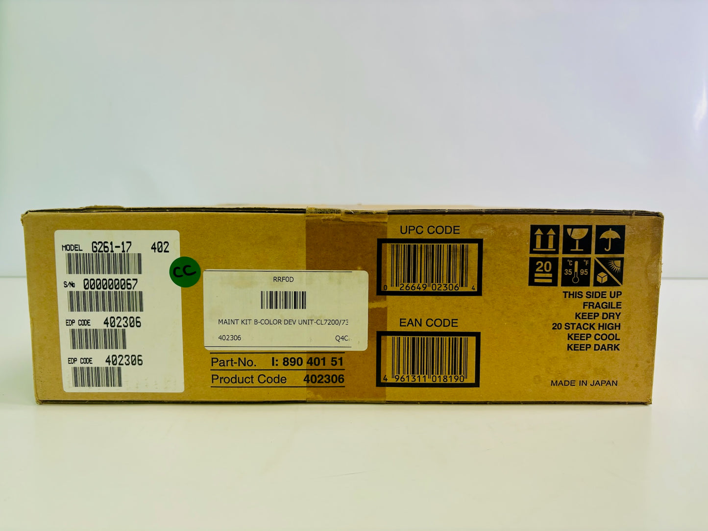 Genuine Ricoh Aficio CL7200, CL7200D Printer Maintenance Kit Type 7200, 402306