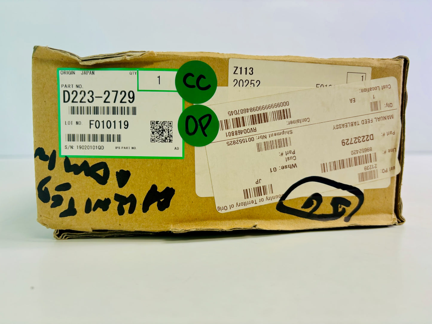 Open Ricoh Aficio MP C2800, C3300 Paper Set Direction Manual Feed D223-2729