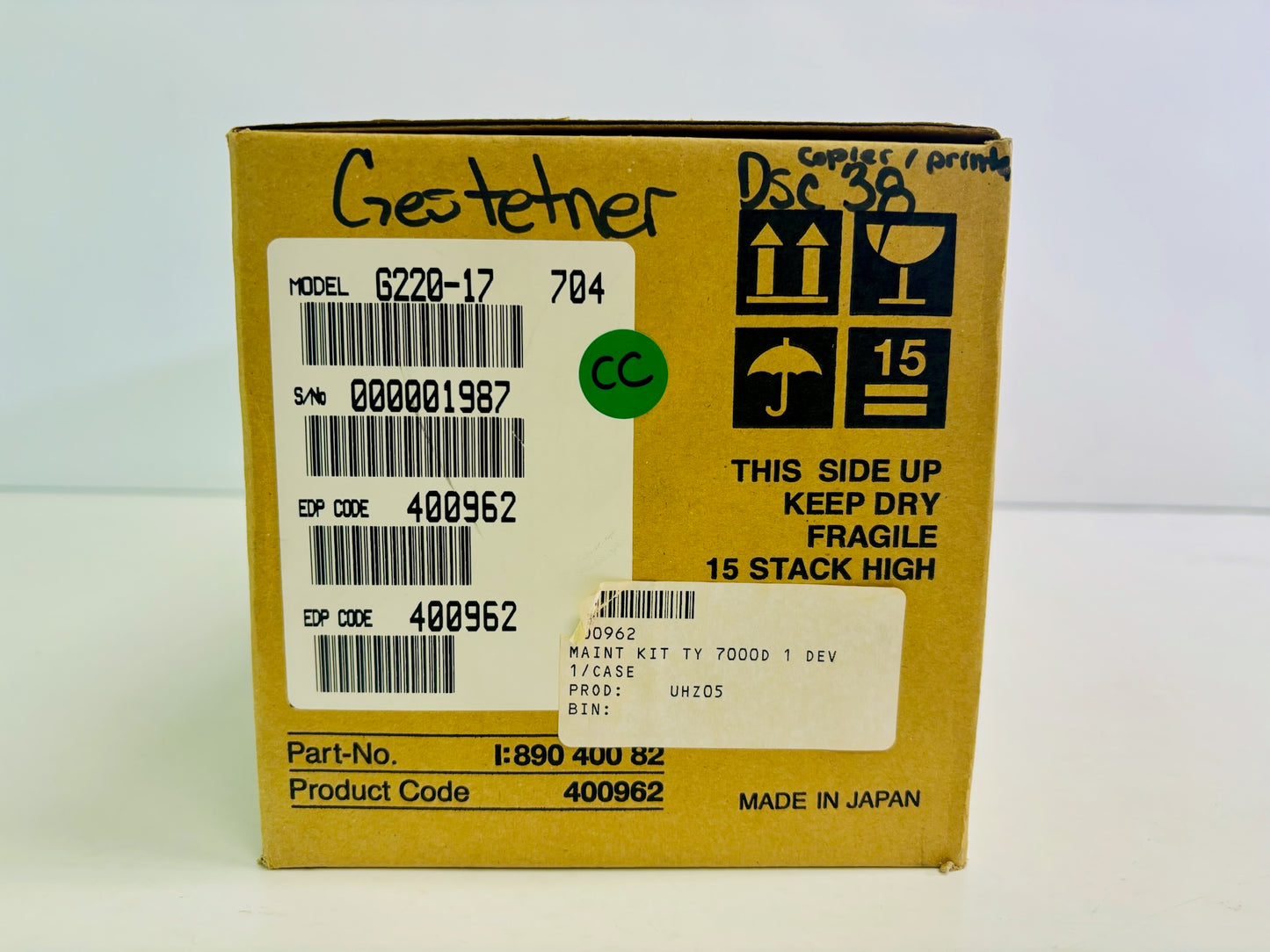 Genuine Ricoh AP 3800, AP 3850 Black Printer Maintenance Kit 400962