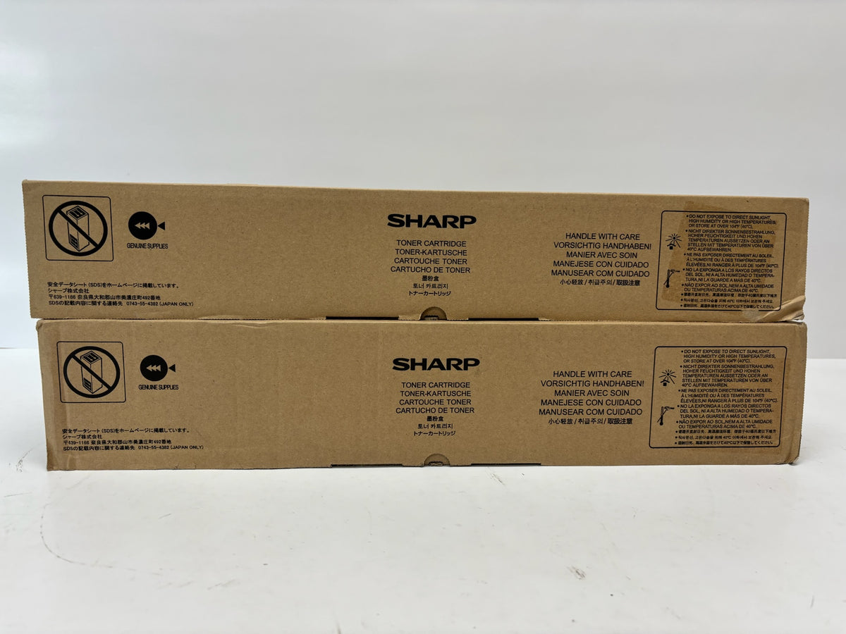 2 Genuine Sharp MX-7081, MX-8081 Yellow & Black Toners MX-80NT-YA, MX-80NT-BA