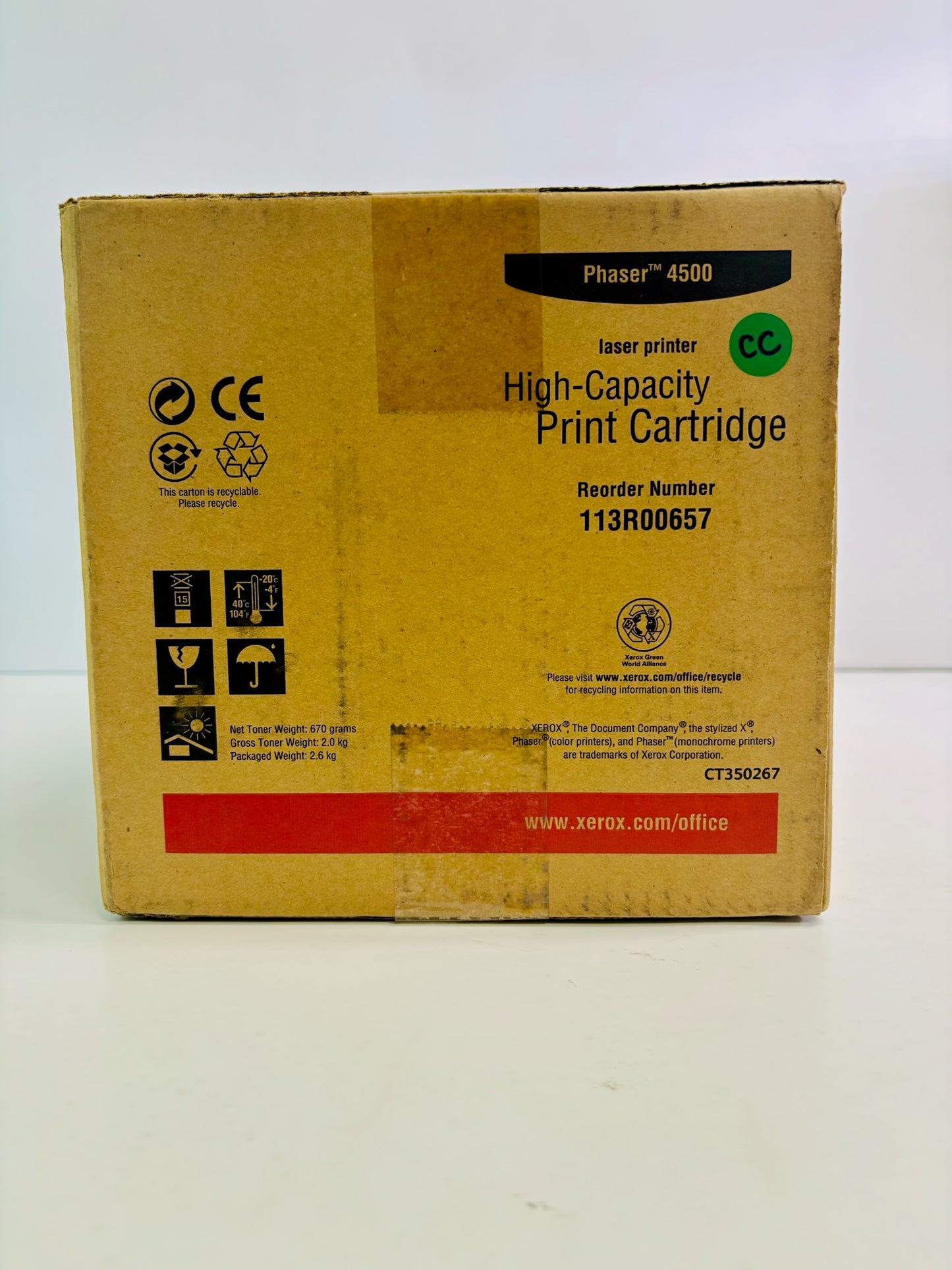Genuine Xerox Phaser 4500 Black High Yield Toner Cartridge 113R00657