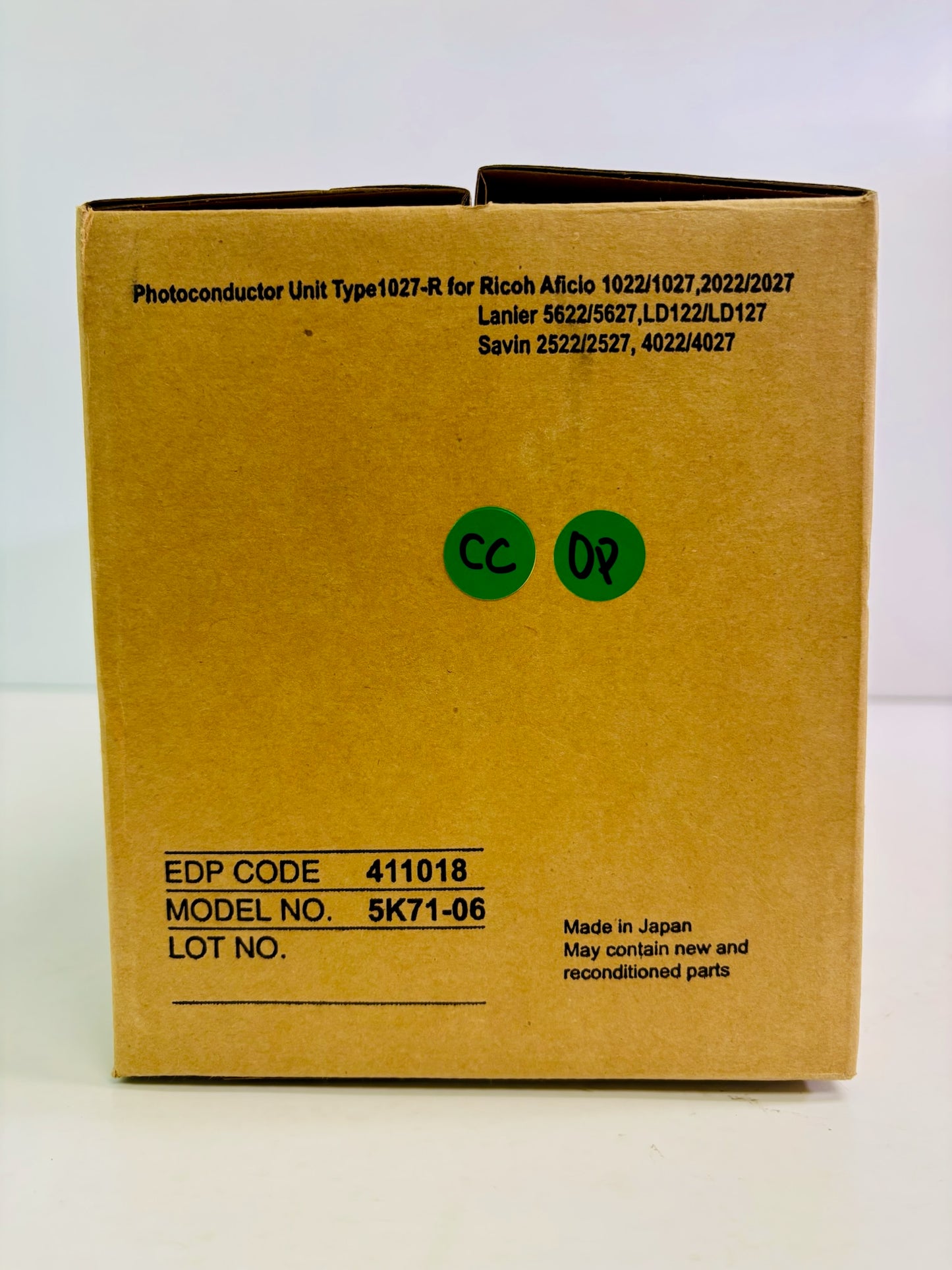 Open Genuine Ricoh Aficio 1022, 1027 Black PhotoConductor Kit Type 1027-R, 411018