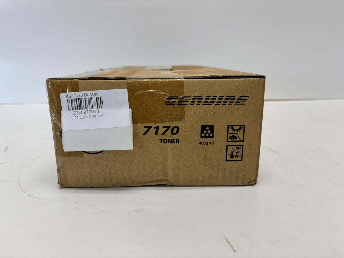 Genuine KIP 7170 Black Toner Cartridges Z340970010 (2 x 400gm), Bad Box