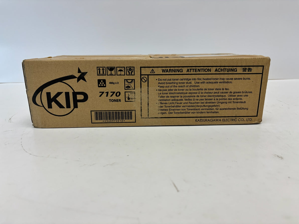 Genuine KIP 7170 Black Toner Cartridges Z340970010 (2 x 400gm), Bad Box