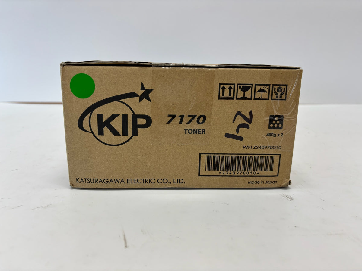 Genuine KIP 7170 Black Toner Cartridges Z340970010 (2 x 400gm), Bad Box
