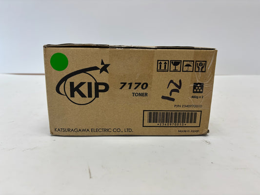 Genuine KIP 7170 Black Toner Cartridges Z340970010 (2 x 400gm), Bad Box