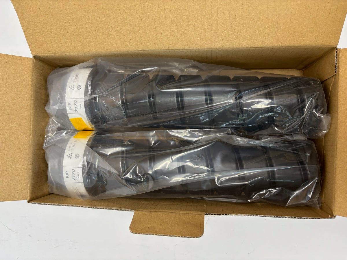 Genuine KIP 7170 Black Toner Cartridges Z340970010 (2 x 400gm), Bad Box