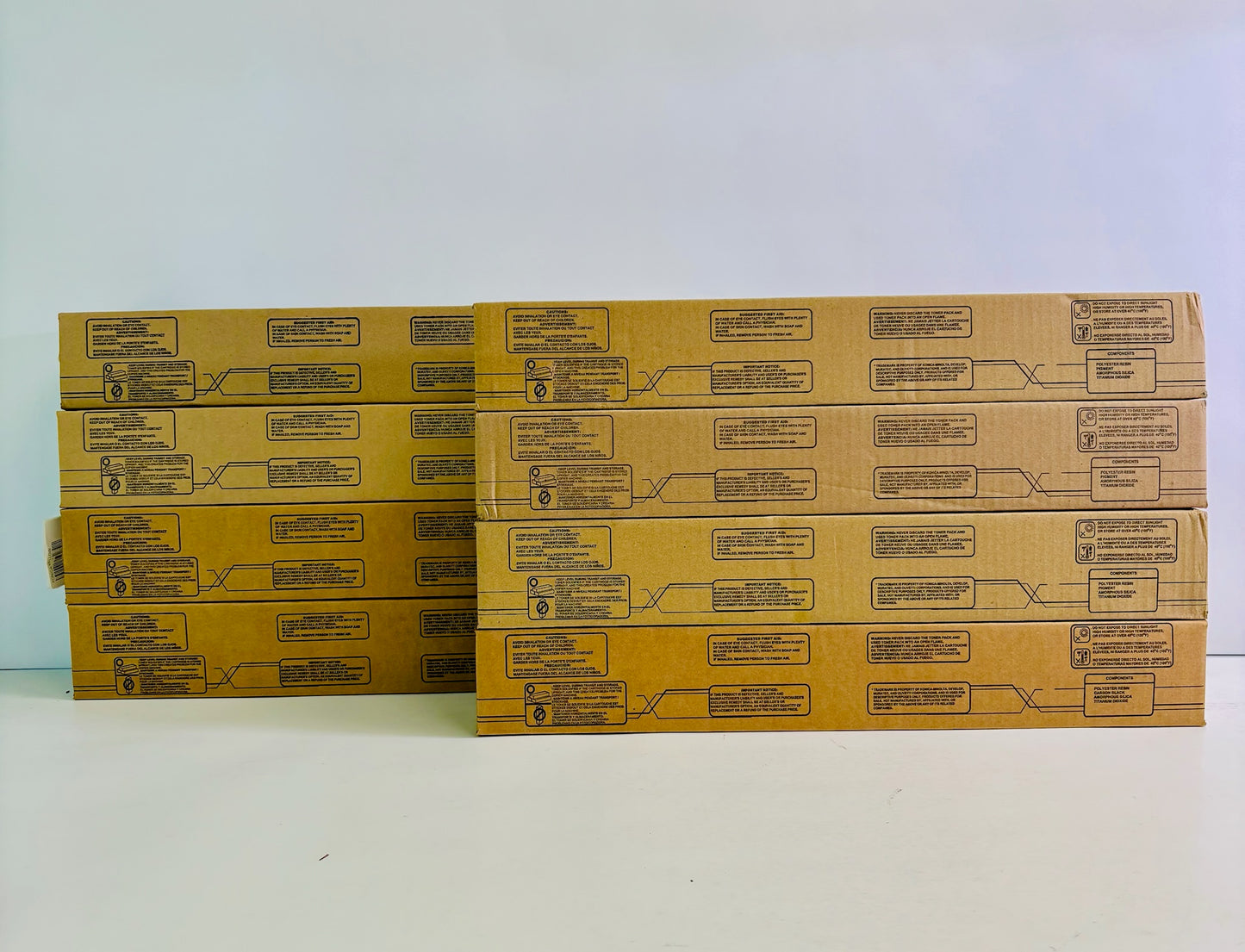 8 Unbranded bizHub 224, C284 Cyan, Magenta, Yellow & Black Toner TN321 CCMMYYKK