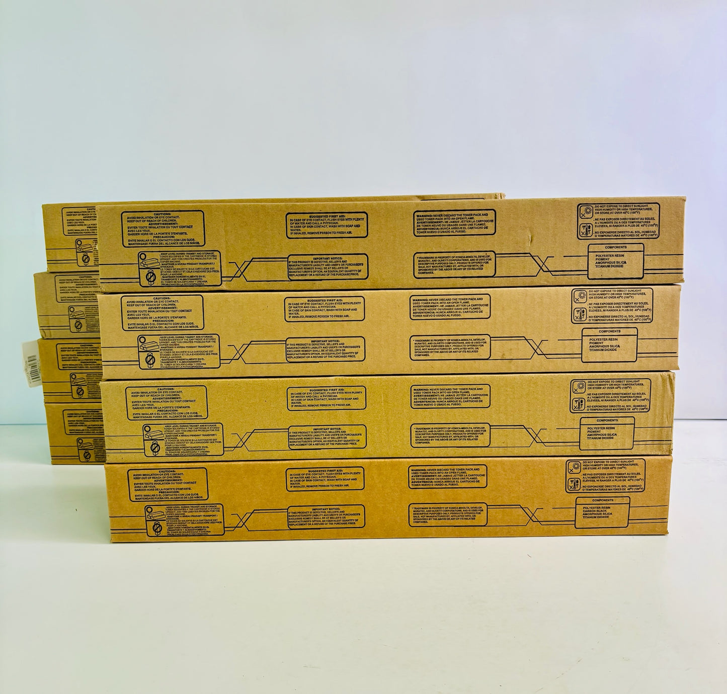 8 Unbranded bizHub 224, C284 Cyan, Magenta, Yellow & Black Toner TN321 CCMMYYKK