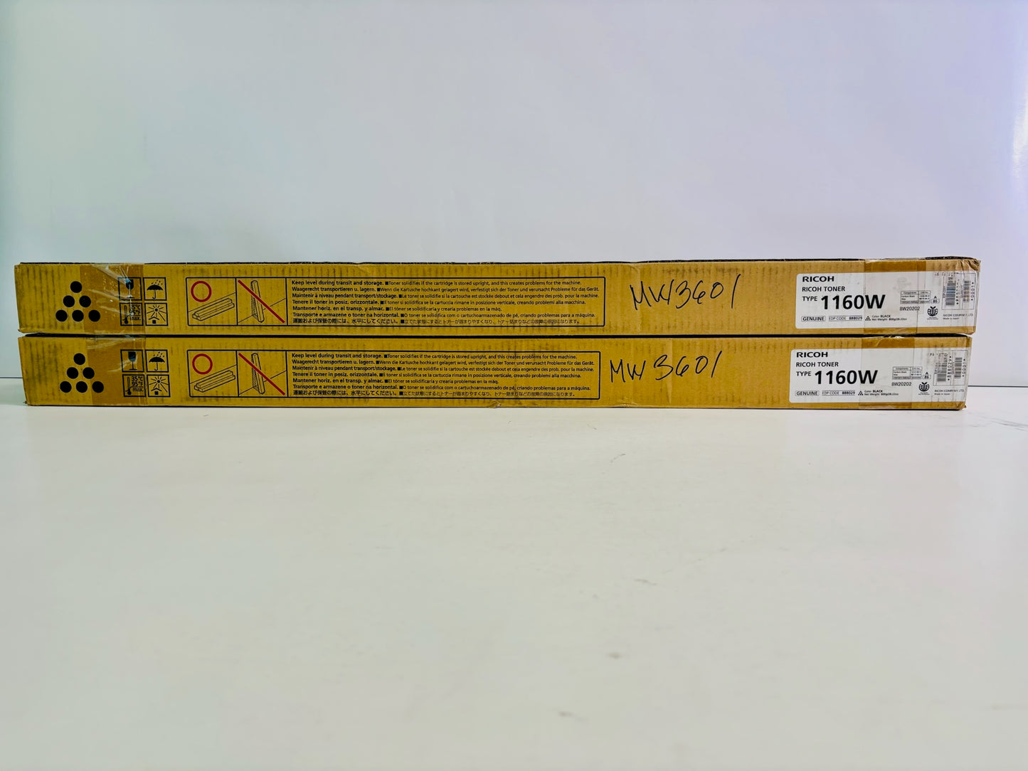 2 Genuine Ricoh Aficio 240W,470W Black Toner Cartridge Type 1160W,888029,480-0161