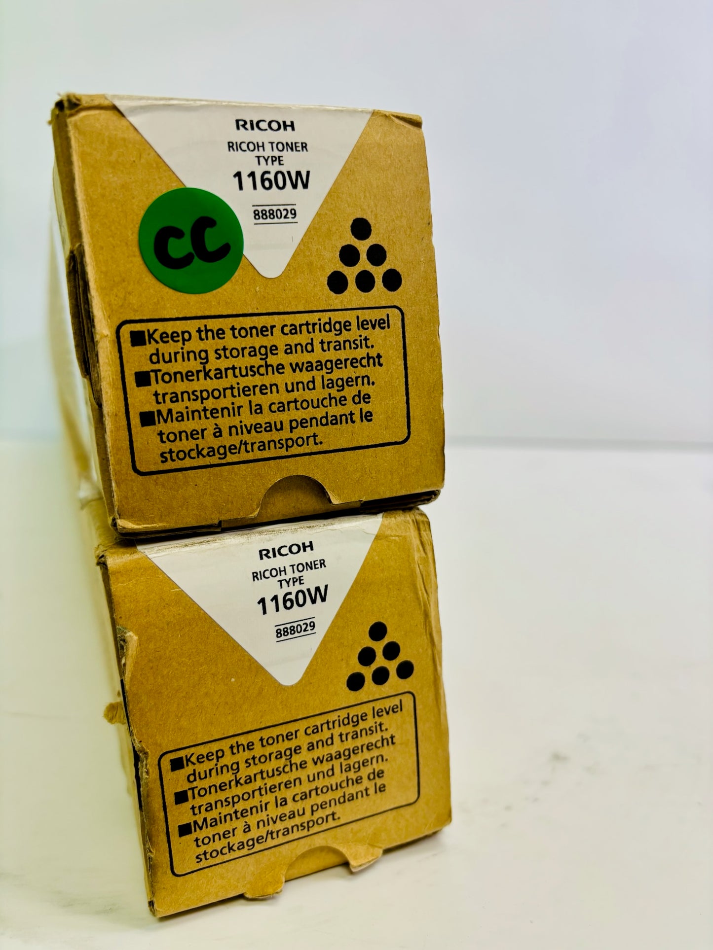 2 Genuine Ricoh Aficio 240W,470W Black Toner Cartridge Type 1160W,888029,480-0161