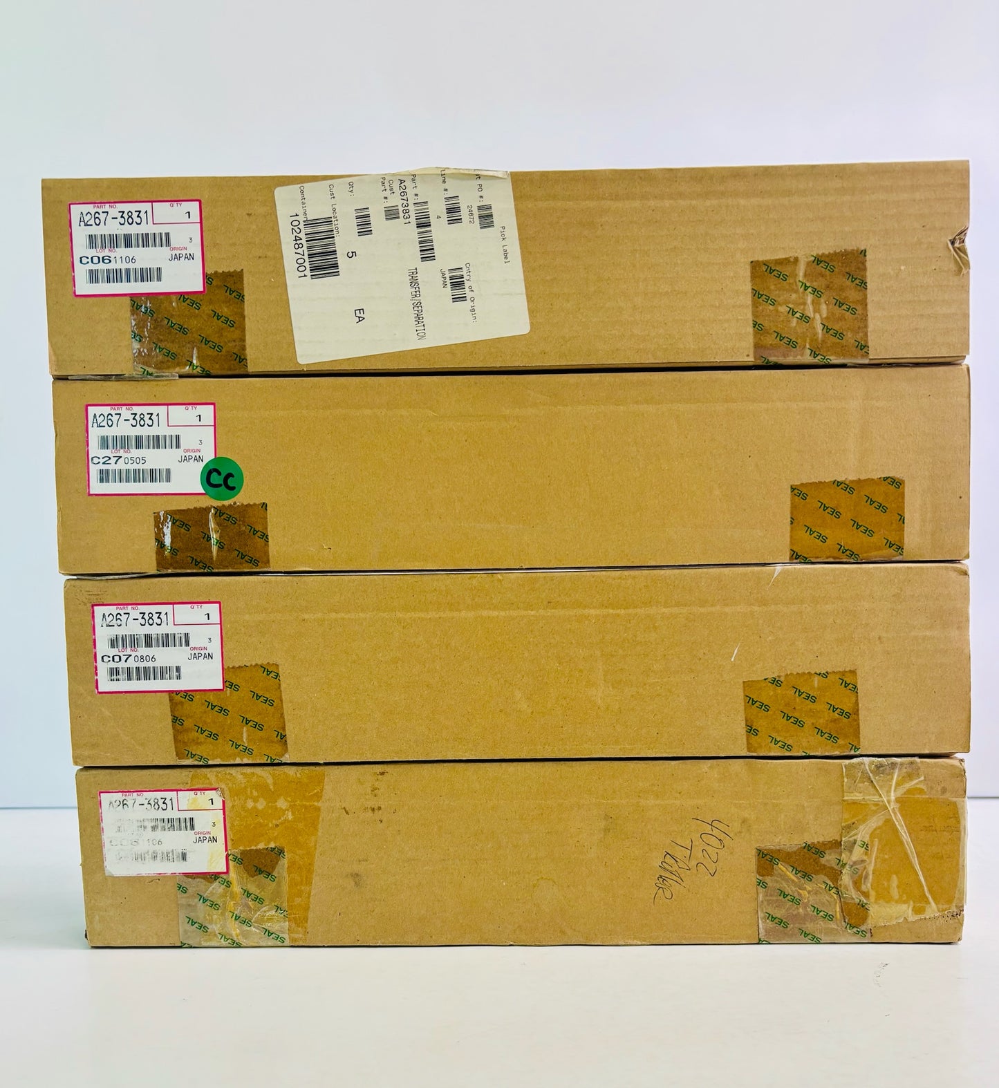 4 Genuine Ricoh Aficio 1022, 1027 Transfer/ Separation Roller A267-3831, A2673831