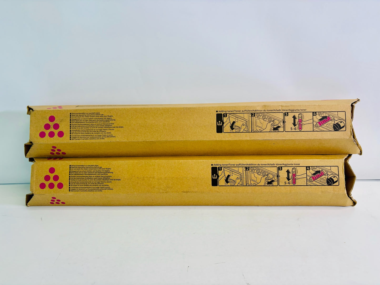 2 Genuine Lanier LP440, LP440C Magenta Print Cartridge 820023