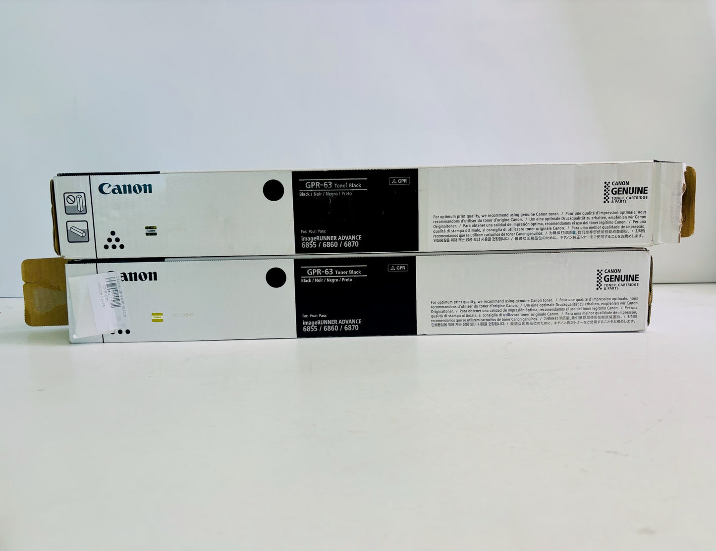 2 Open Genuine Canon iR ADVANCE DX 6855i, 6860i Black Toner GPR63, GPR-63