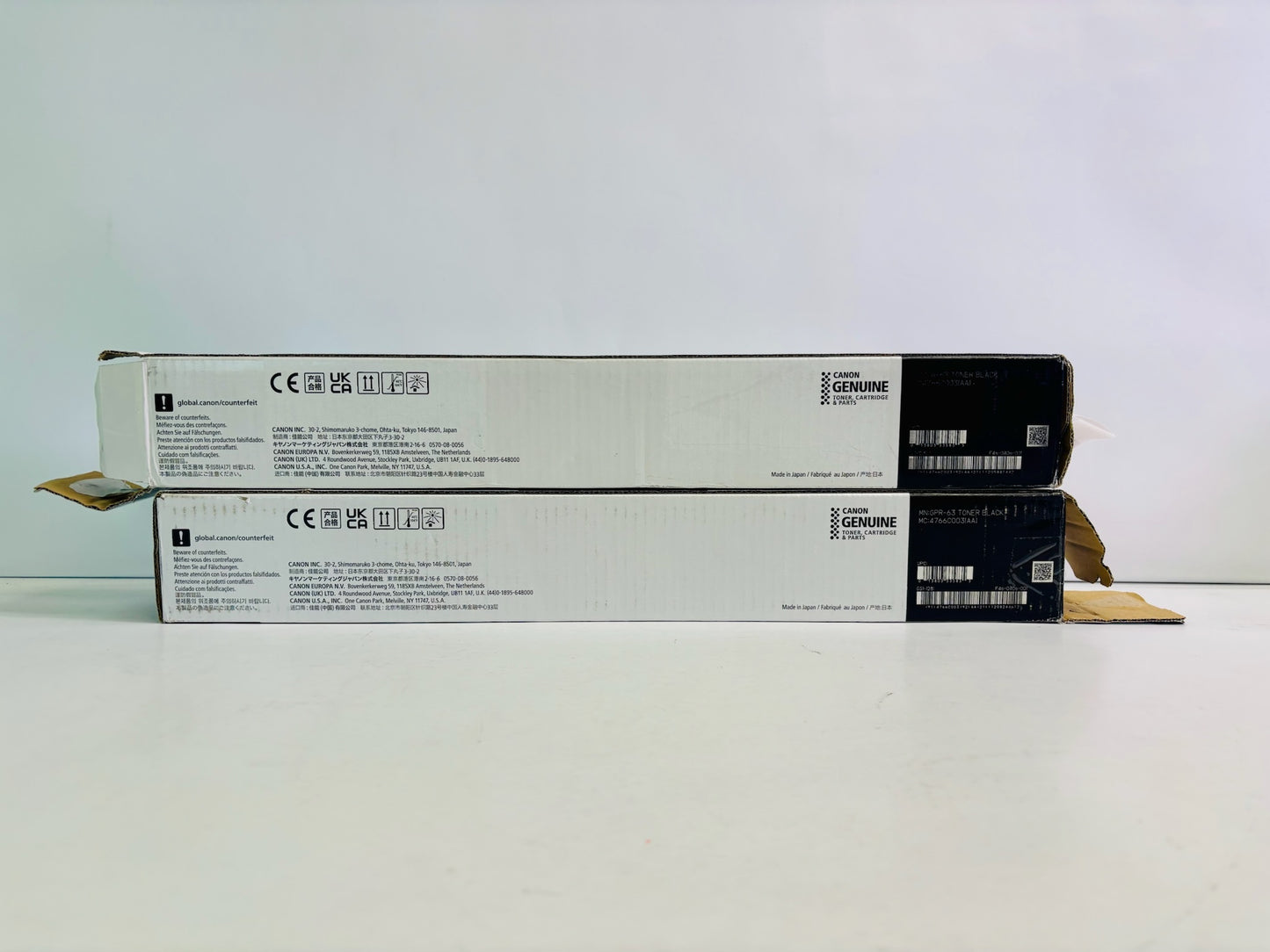 2 Open Genuine Canon iR ADVANCE DX 6855i, 6860i Black Toner GPR63, GPR-63