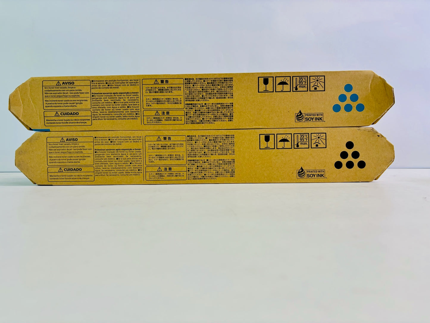 2 Genuine Ricoh IM C300F, IM C400F Cyan & Black Toner 842378, 842379