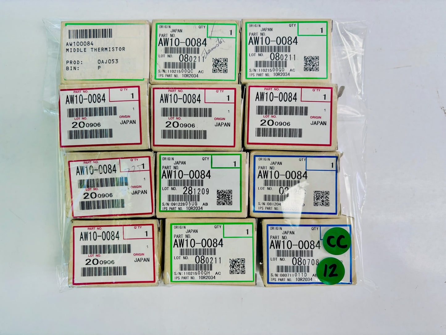 12 Pk Genuine Ricoh Aficio 1060, 1075 Fuser Middle Thermistor AW10-0084, AW100084