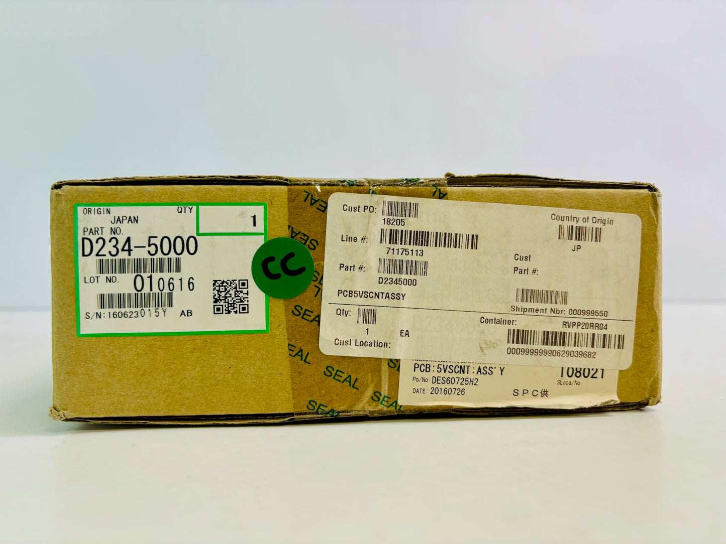 Genuine Ricoh MP C300, MP C300SR Control Board Assembly D234-5000, D2345000