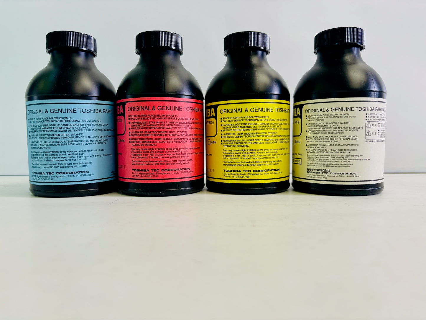 4 Genuine Toshiba e-Studio 3511 Cyan, Magenta, Yellow & Black Toner D-3511,D3511
