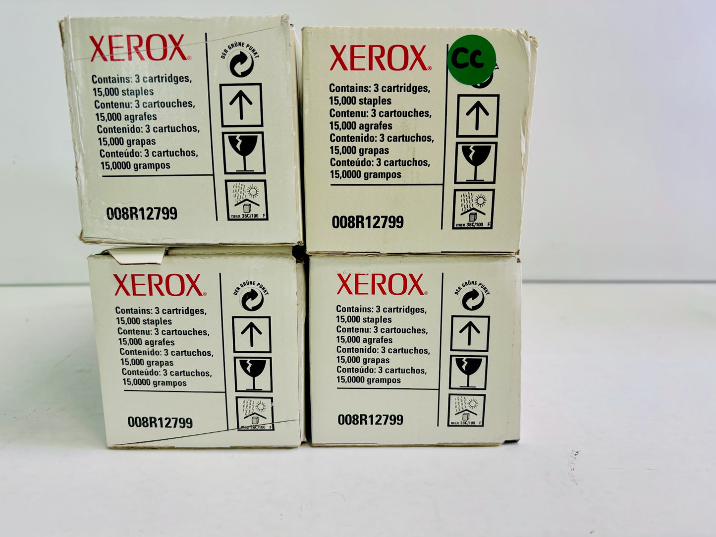 4 Genuine Xerox DocuColor 2045, 2060 Staples 008R12799 (12 Staples Total)