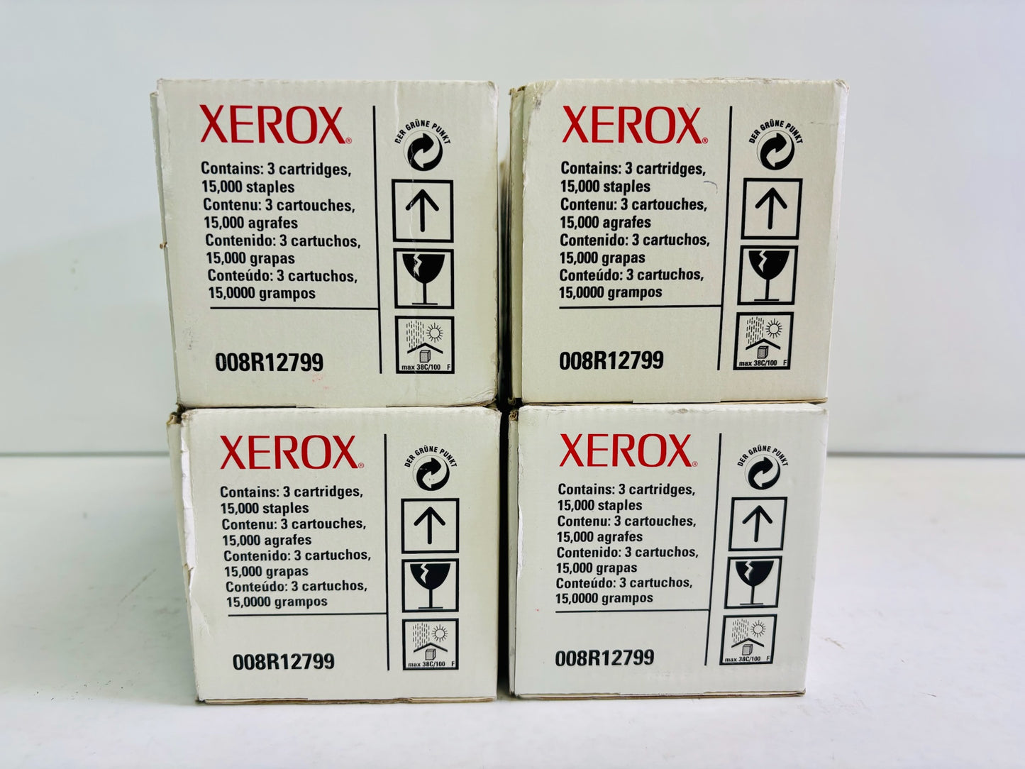 4 Genuine Xerox DocuColor 2045, 2060 Staples 008R12799 (12 Staples Total)