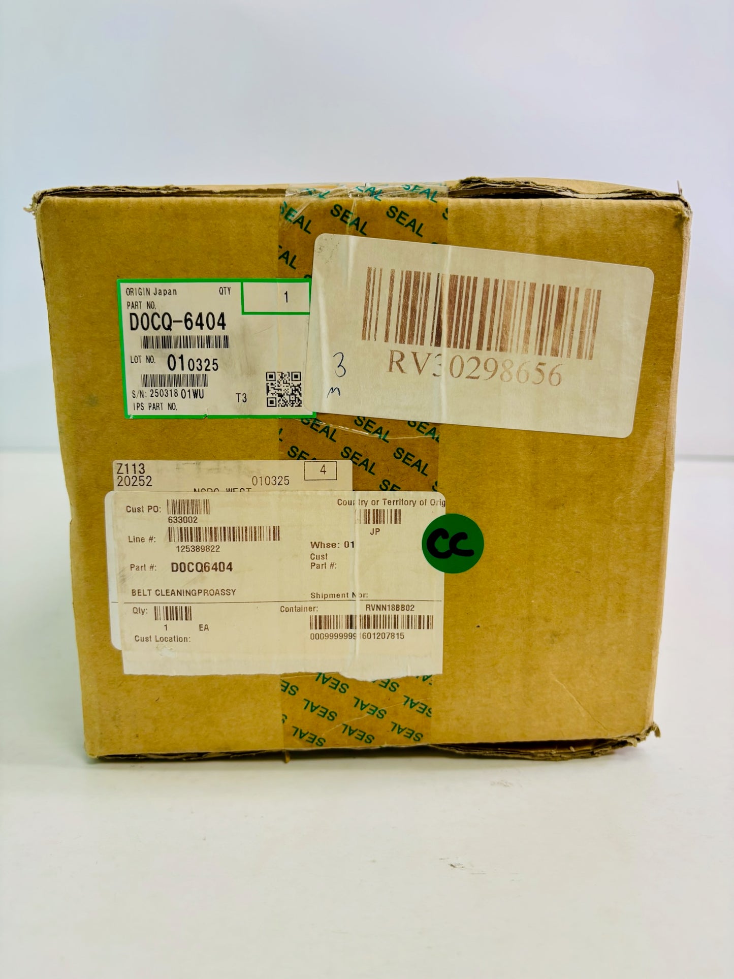 Genuine Ricoh C651 651EX Belt Cleaning Unit D0CQ-6404, D0CQ6404 (Bad Box)