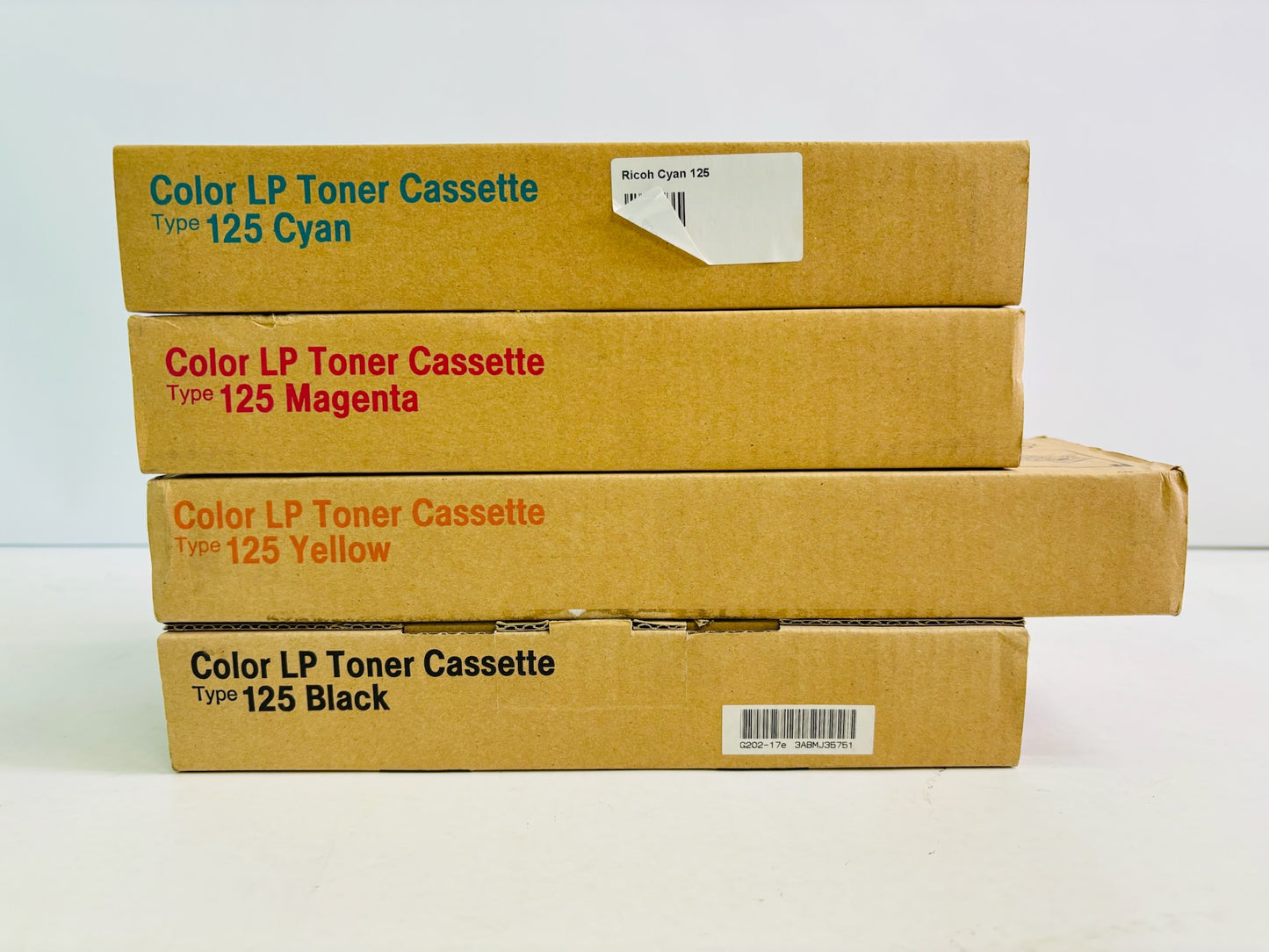 4 Genuine Ricoh Aficio CL2000 Cyan, Magenta, Yellow & Black Toner 400963,81,77,69