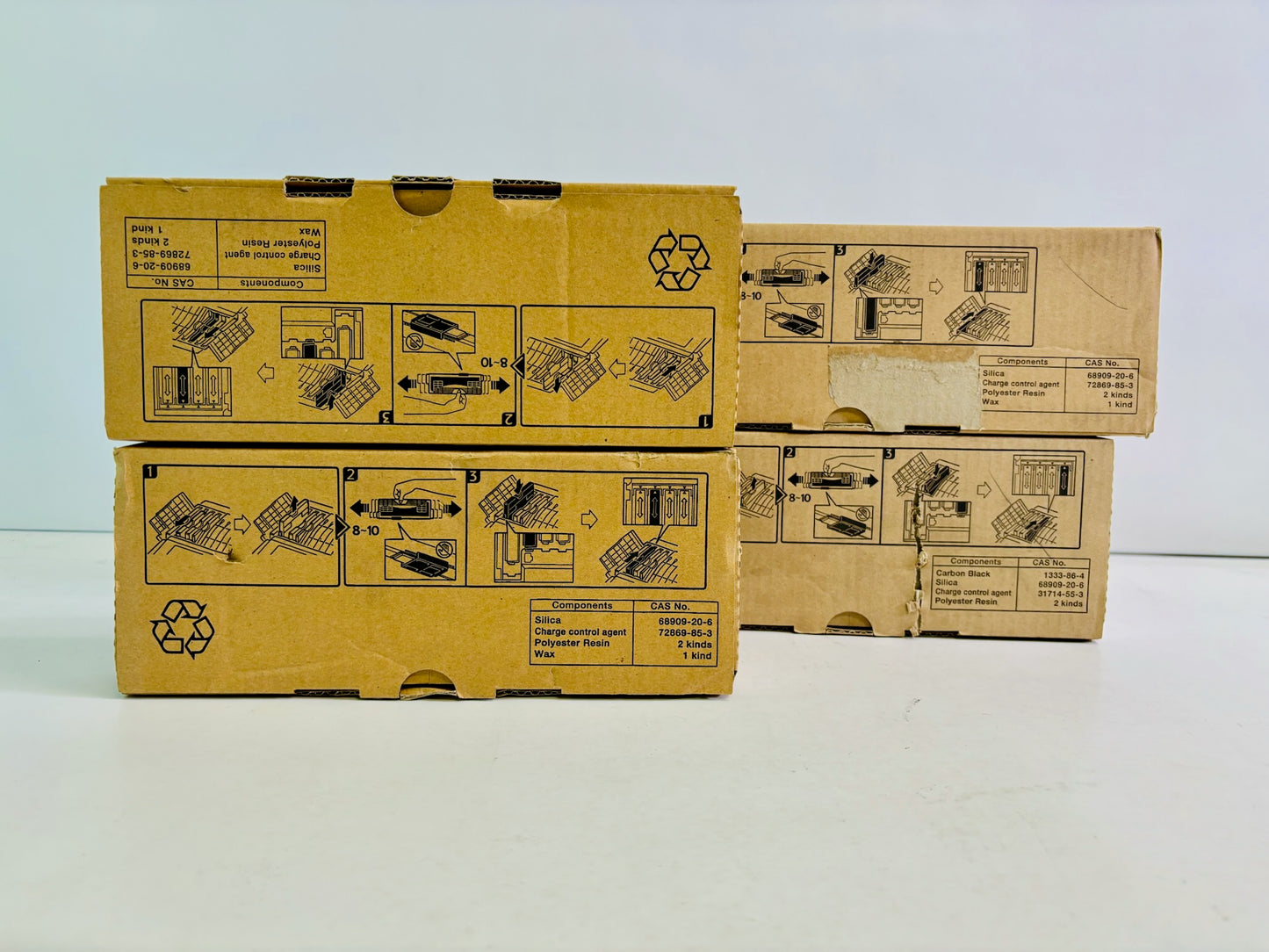 4 Genuine Ricoh Aficio CL2000 Cyan, Magenta, Yellow & Black Toner 400963,81,77,69