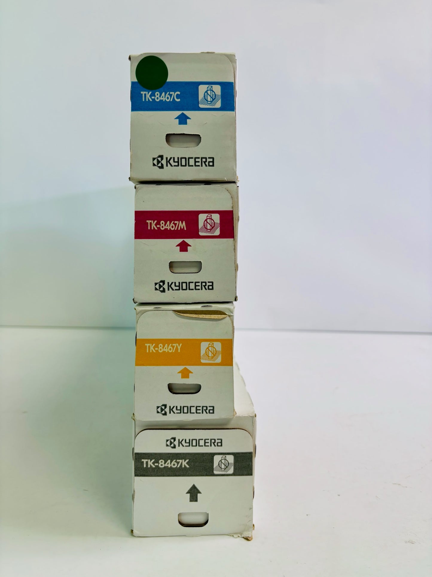 4 Genuine Kyocera TASKalfa MZ2501ci Cyan, Magenta, Yellow, & Black Toner TK-8467
