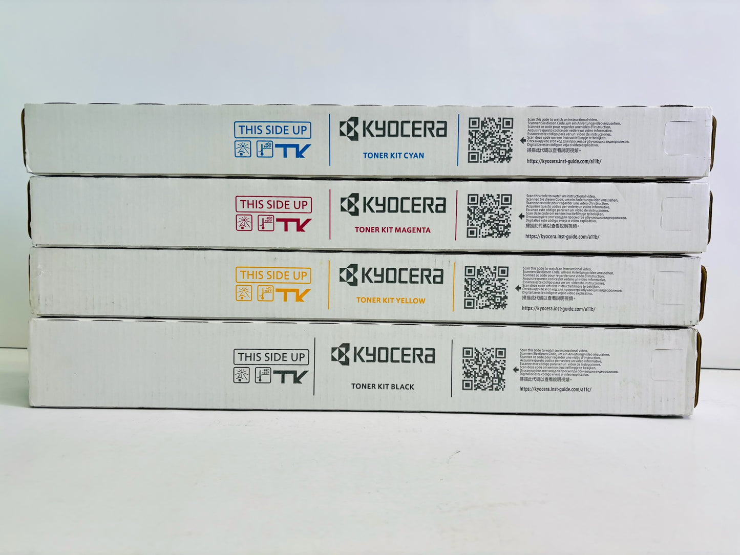 4 Genuine Kyocera TASKalfa MZ2501ci Cyan, Magenta, Yellow, & Black Toner TK-8467