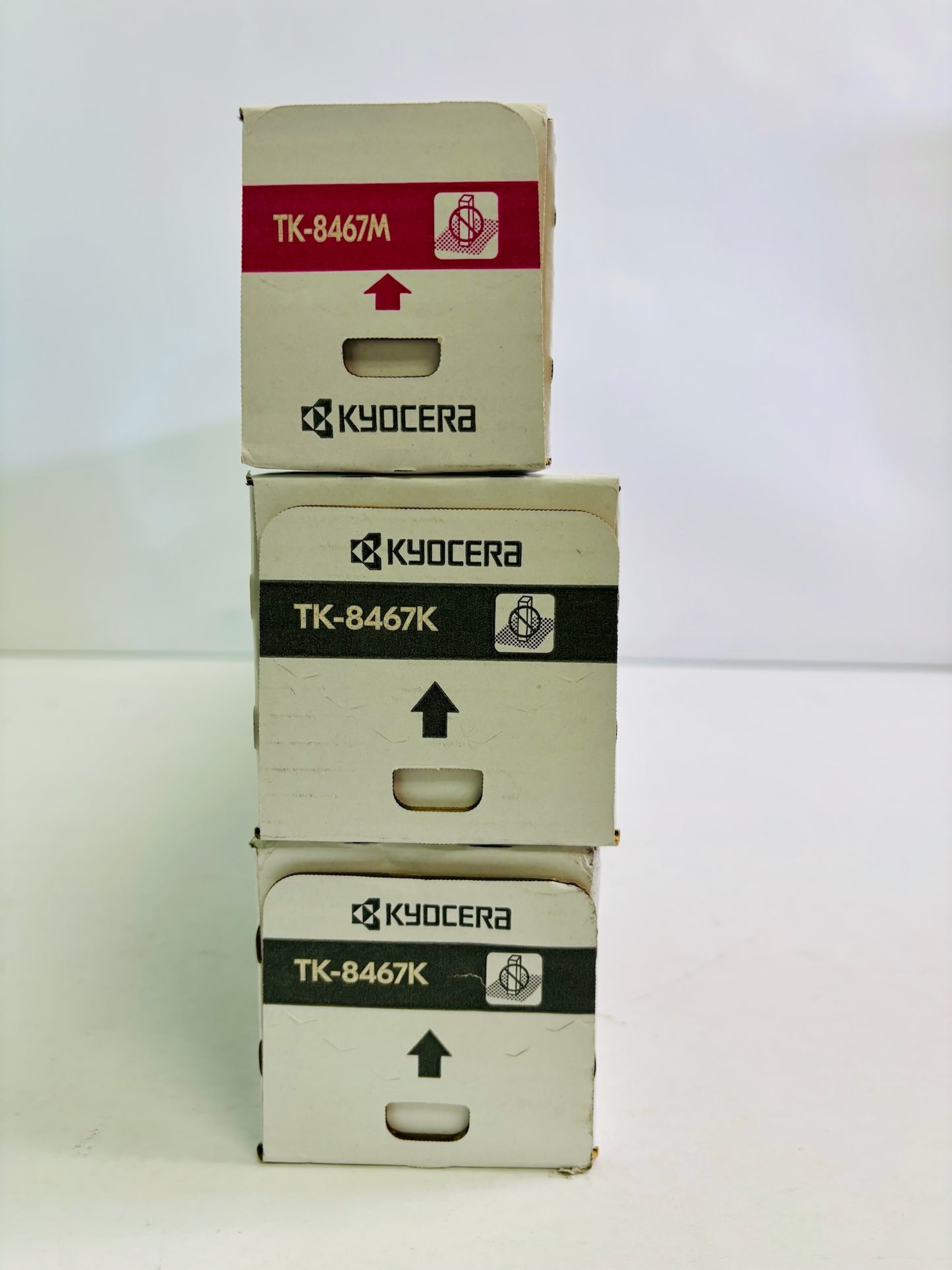 3 Genuine Kyocera TASKalfa MZ2501ci  Magenta & Black Toner TK-8467 MKK
