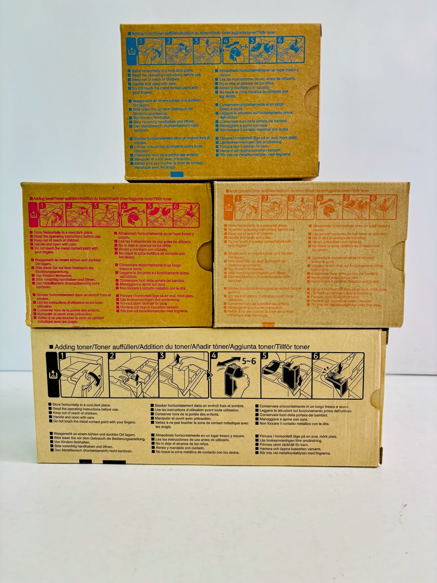 4 Genuine Ricoh Aficio 2228C, 2232C CMYK Toner 884908, 884902, 884901, 884903