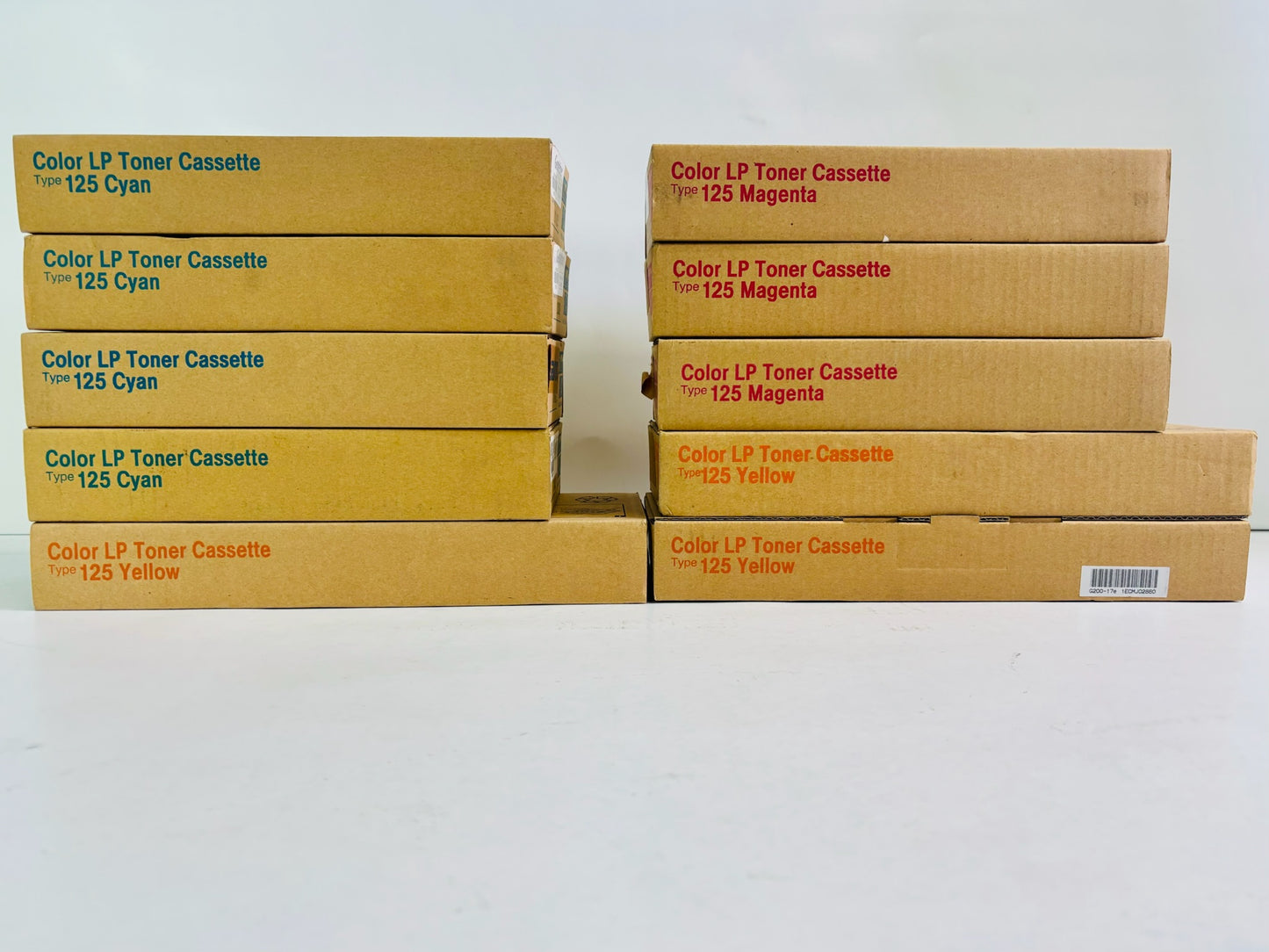 10 Genuine Ricoh Aficio CL2000, CL2000N Cyan, Magenta & Yellow Toner Type 125