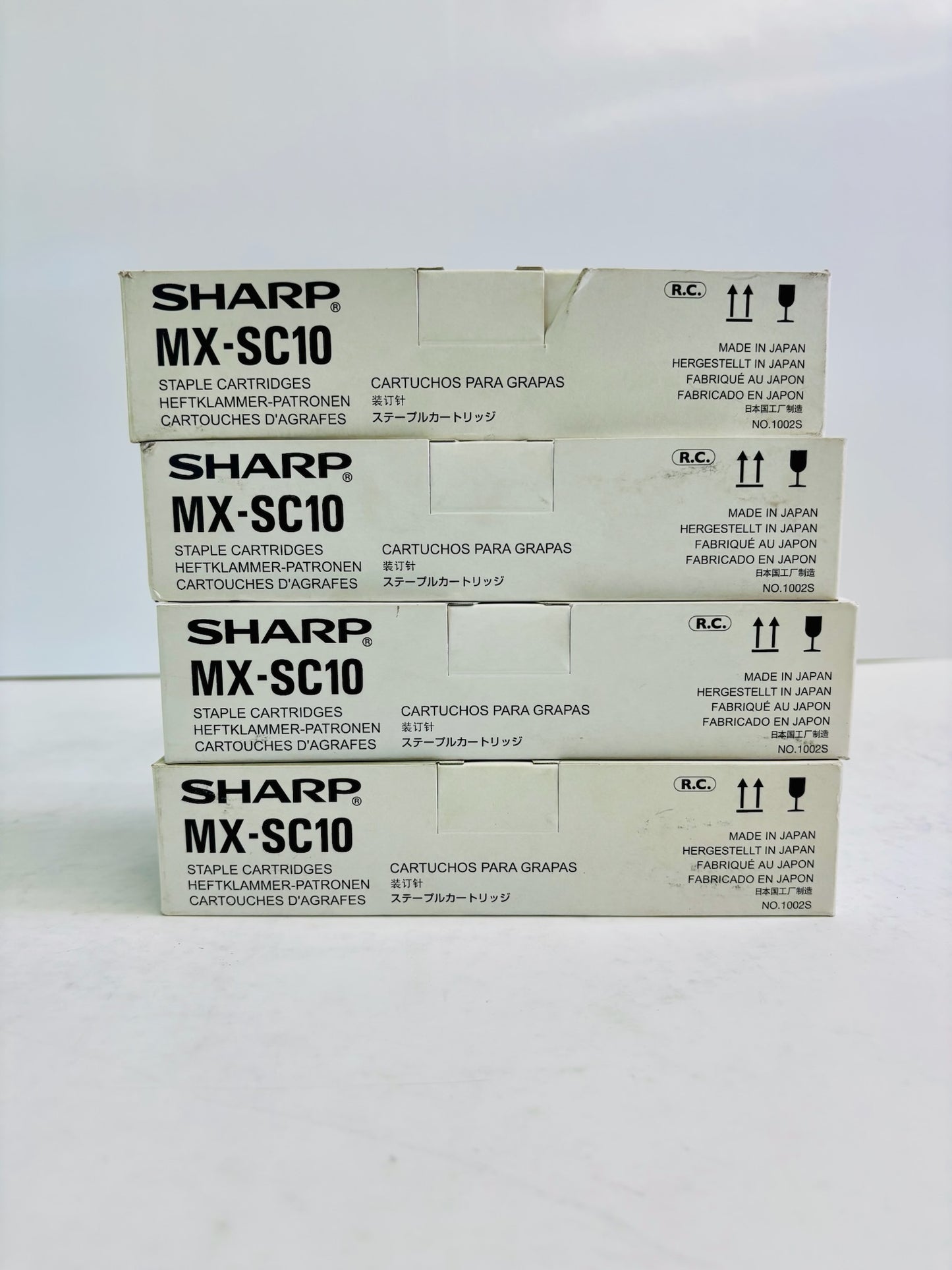 4 Genuine Sharp MX-FN14,MX-M623N Staple Cartridge MX-SC10, MXSC10 (3 cart/box)