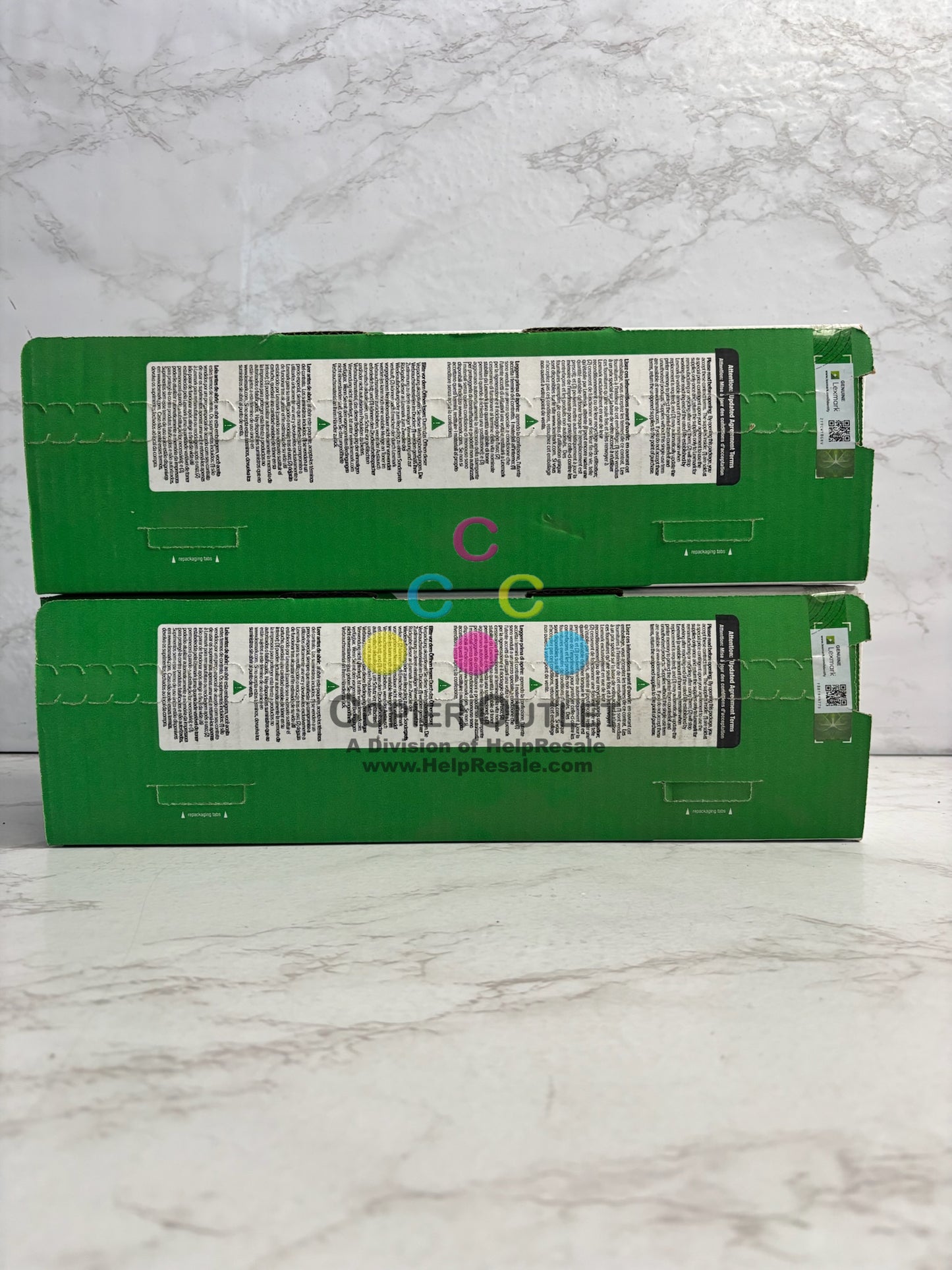 2 Genuine Lexmark MC3224,3326,3426 Cyan & Mag Print Cartridge C3210C0, C3210M0