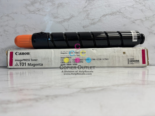 Open Genuine Canon imagePRESS C60,C65,C600,C650 Magenta Toner T01M, 8068B00[AA]