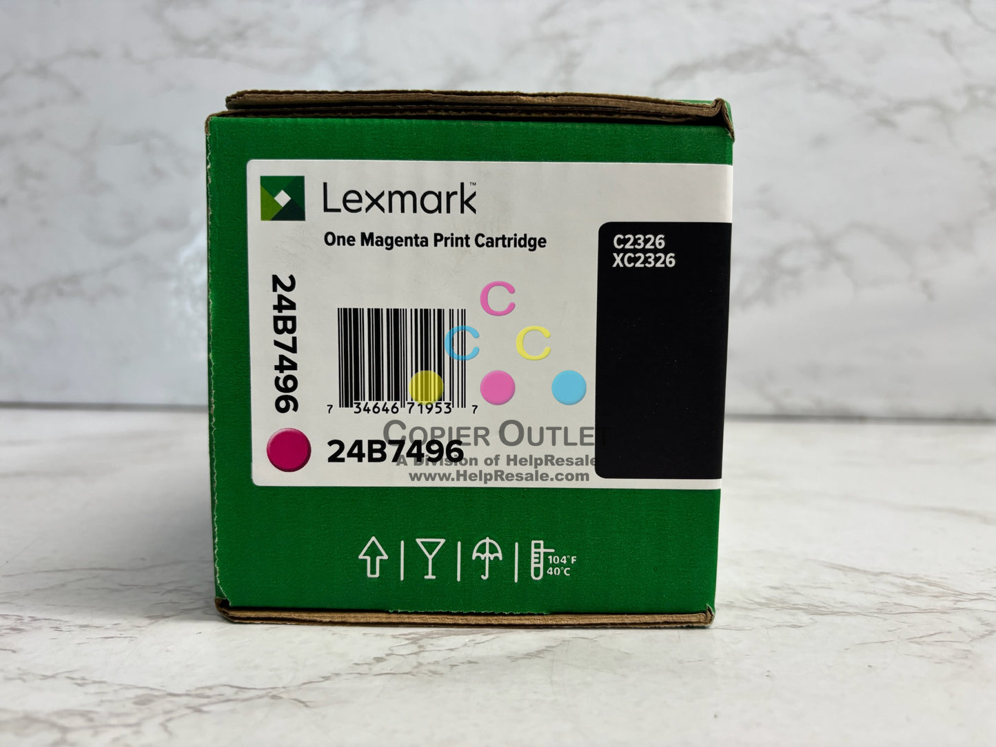 Genuine Lexmark C2326,XC2326 Magenta Print Cartridge 24B7496 (Same Day Shipping)
